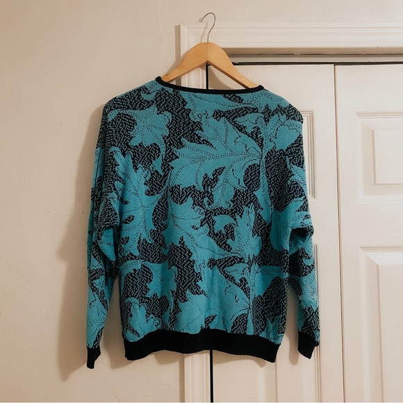 Vintage Alain Manoukian Italian blue knit pullover sweater - Picture 6 of 7